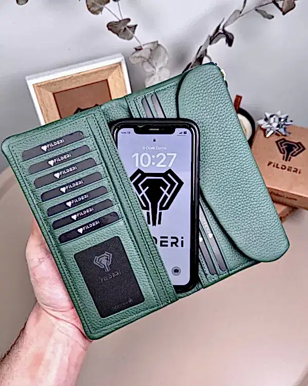 Kadın Cüzdan – Yeşil Yumuşak Hakiki Deri | 2049