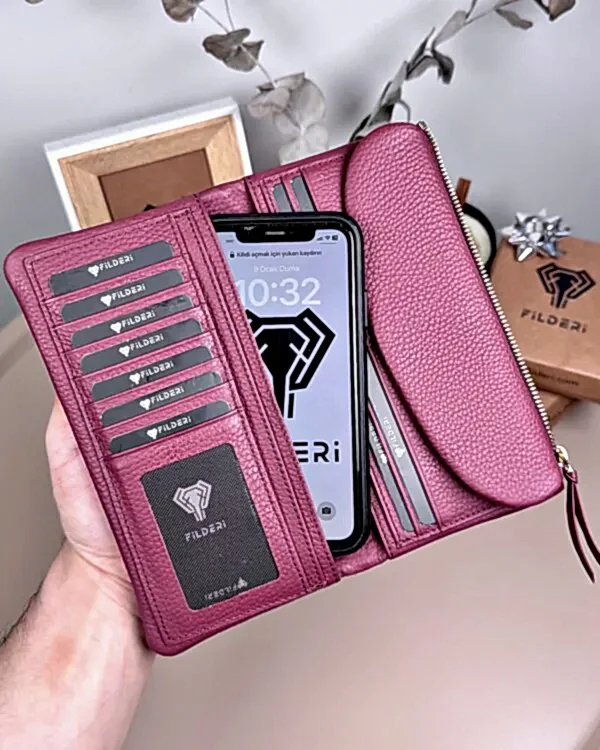 Kadın Cüzdan – Bordo Yumuşak Hakiki Deri | 2049