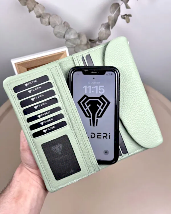 Kadın Cüzdan – Soft Yeşil Hakiki Deri | 2049