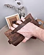 Created with RNI Films app. Profile 'None' Erkek El Çantası – Hakiki Deri, Kahve Eskitme Deri | 2056