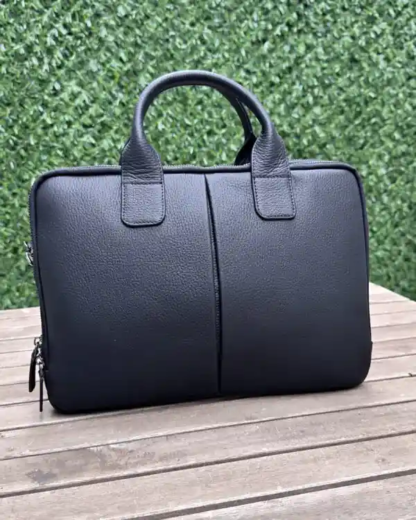 Deri Laptop Evrak Çantası – Hakiki Deri, 13 İnç, Siyah | 2136